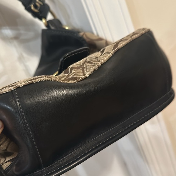 Coach bleecker monogram signature canvas leather shoulder bag with dustbag - Picture 9 of 14